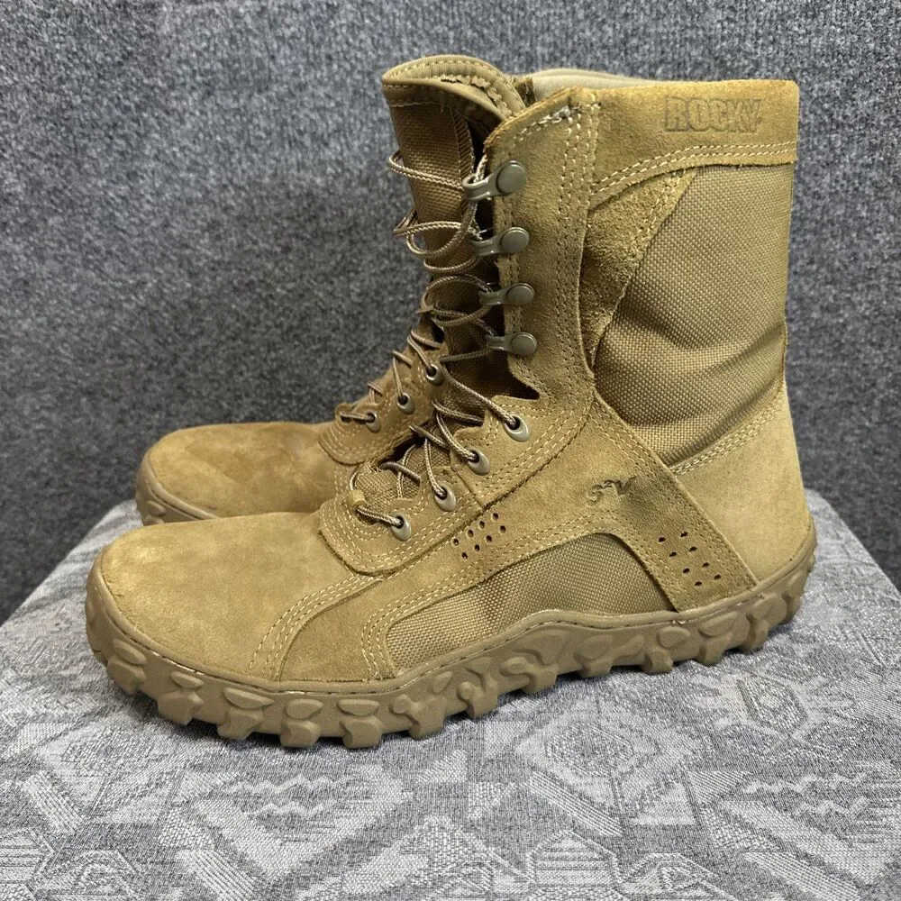 Rocky S2V Predator Military Boots Men's 15M Wide Coyote Brown Tactical see cond.